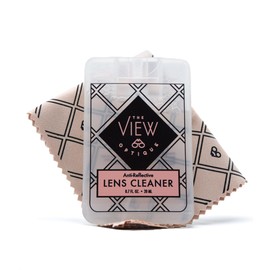 The View Optique Anti-Reflective Lens Cleaner Spray Kit – (1) 0.7oz Glasses Cleaner Spray, (1) Microfiber Cloth for Eyeglasses, Sunglasses, Lenses, Screens and Camera Cleaning Kit (2 Piece Set)