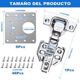 Mtesbonnie Conjunto de Reparación de Bisagras de Acero Inoxidable para Puertas de Gabinetes - Solución Duradera para Renovar tus Armarios, para Gabinete, Muebles, Cajón, Ventana, Armarios de Cocina