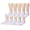 BodyGlove Boys' Socks, Pack of 10 (WHITE w Multi Color