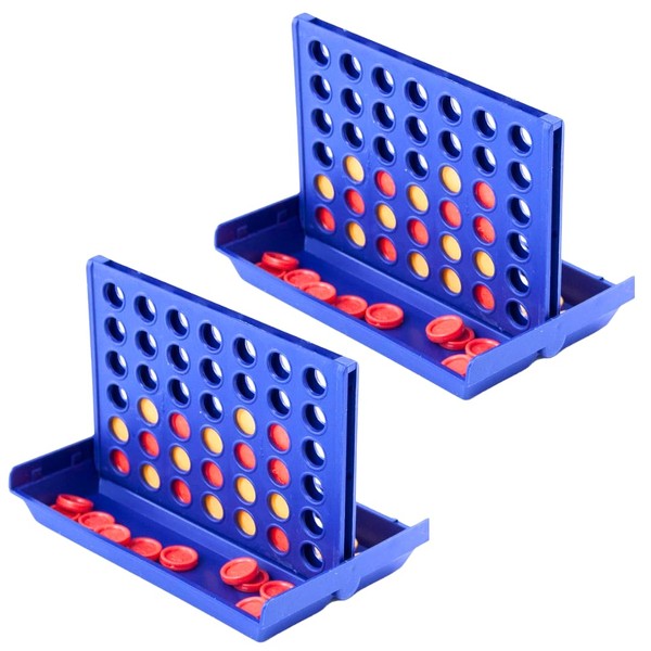 Travel Sized Classic 4 in a Row Game,Mini Size Board