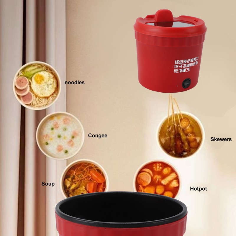 Electric Pot Multifunctional Portable 1.2L 450W Even Heating Anti Stick