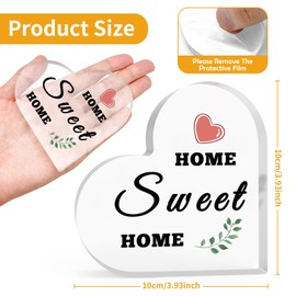 New Homeowner Gift Moving Gift for Friend Heart Acrylic Keepsake First Time House Owner Gift Housewarming Gifts for Couple Acrylic Heart Plaque Housewarming Gift for New Home New House Acrylic Gift