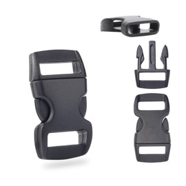 60 Pack 3/8 Inch Curved Contoured Paracord Bracelet Buckles Clips Quick Side Release Paracord Buckles for Parachute 550 Cord Paracord Bracelets Clasps Masks Dog Collar Buckle Strap Sewing Accessories