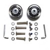 1 Pair/2pcs Luggage Suitcase Replacement Wheels 60mm, Rubber Swivel Caster