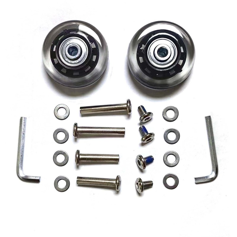 1 Pair/2pcs Luggage Suitcase Replacement Wheels 60mm, Rubber Swivel Caster