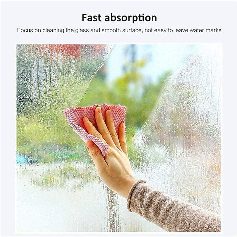 10PCS Fish Scale Microfiber Polishing Cleaning Cloth,Nanoscale Glasses Cleaning Towels