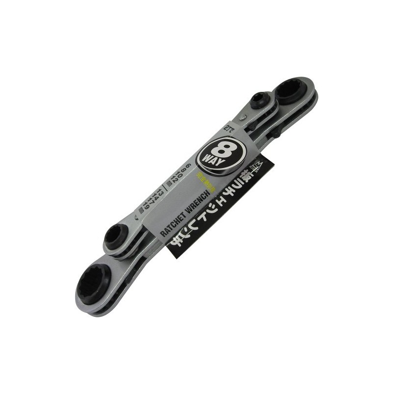 EIGER TOOL F-4 8-Way Plate Ratchet Wrench 6 x 8