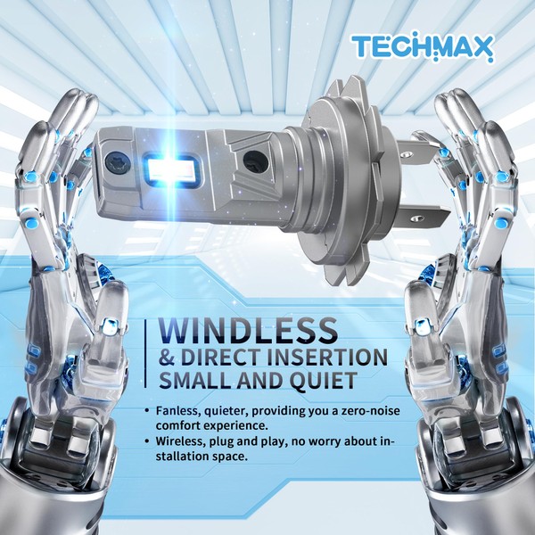 TECHMAX TECHMAX H7 Light Bulb, 6500K Xenon White 600% Extremely