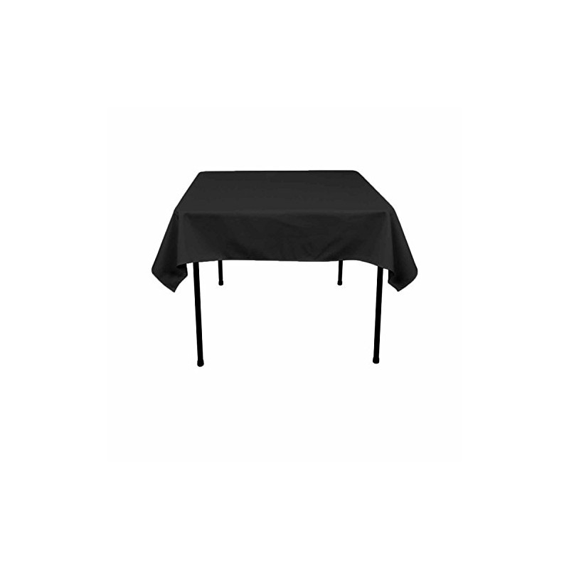 KS Linens Polyester Square Tablecloth 30"x30" (Black)