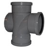 Triple Socket Pushfit Soil Pipe 90 Degree Access Tee -
