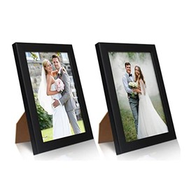 2 Pack 4x6 Picture Frame, Black Picture Frame for Wall and Tabletop Display, Photo Picture Frame with Clear Display