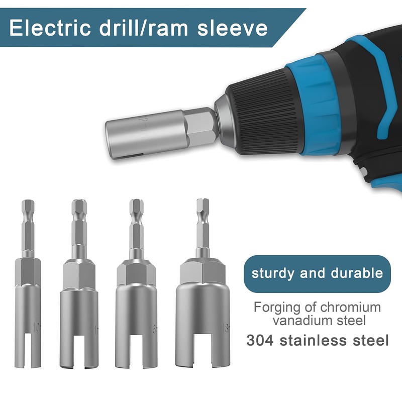 1/4" hex shank nut driver power wing nut drill bit