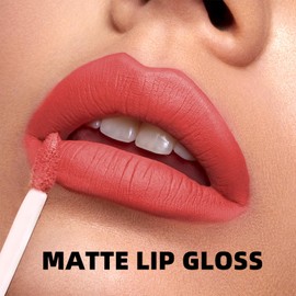 Plumping Lip Gloss Plumper - Matte Liquid Lipstick Long Lasting Lip Gloss Plumper Lip Makeup Non-Fade Lip Gloss for Women Girls (10#, 10g)