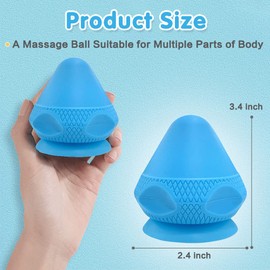 Massage Ball Lacrosse Trigger Point Massager Tool Massage Ball For Back Deep Tissue Trigger Point Myofascial Release Massager Ball Trigger Point Foot Massage Lacrosse Therapy Ball (Blue, 1 PCS)