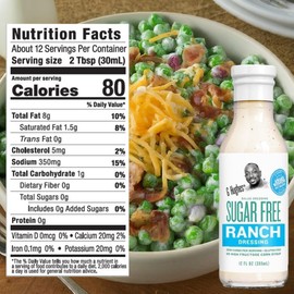G Hughes Salad Dressing Variety Pack - Sugar Free Ranch Dressing, Italian, Balsamic Vinaigrette, Gluten Free, Lite, No Sugar Dressing - 12 Fl Oz Bottles (Pack of 3)