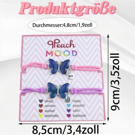 Cozevdnt Mood Bracelet with Pendant for Children, Children's Bracelet in Bright Rainbow Colours, Party Bags, Children's Birthday Gifts for Girls, Metal, No Gemstone