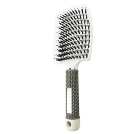 Boar Bristle Hair Brush for Women – Scalp Massage Comb, Detangling Hairbrush for Wet & Curly Hair, Salon Styling Tool with Nylon Bristles