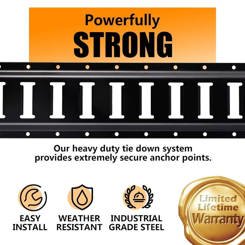 SALUINOKI 2ft E Track Rails 4 Pack Tie Down Etrack