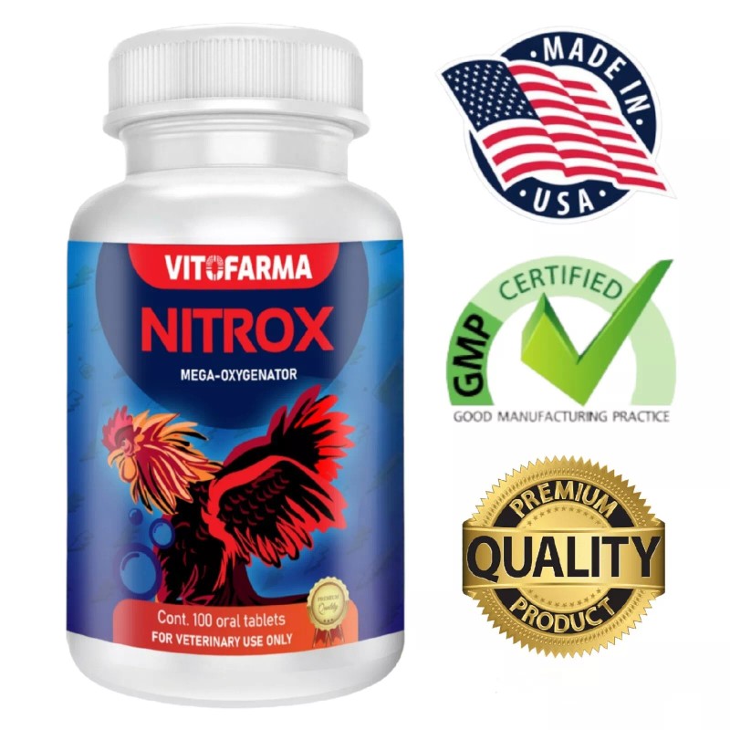 Vitofarma NITROX OXIGENATOR FOR CHICKEN, ROOSTERS - 100 Tablets (PARA