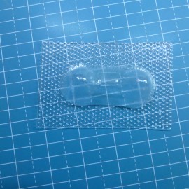 Generic trim-to-fit replacement lens for vintage 1960's bicycle tank light bezel