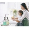 JASAI 2PACK 18 Oz Glass Soap Dispenser with Rust Proof