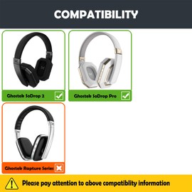 HTINDUSTRY Replacement Earpads for Headphones Compatible with Ghostek SoDrop 2 soDrop Pro Wireless Bluetooth Headphones