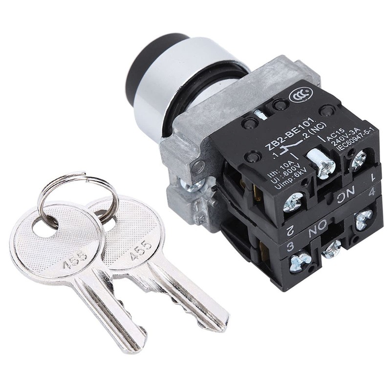 Respicefinem 2 Position Key Switch Self Reset Power Lock Conversion