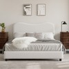 GarveeHome Upholstered Queen Bed Frame with Headboard, Upholstered Velvet Low