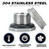 Carvedexquisitely Bulkhead Water Tank Fitting,1" NPT Female Thread,304 Stainless Steel