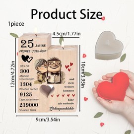 Silver Wedding Gift, High-Quality Gift for Silver Wedding, Elegant Decoration for the 25th Wedding Anniversary, Timeless Keepsake for Couples