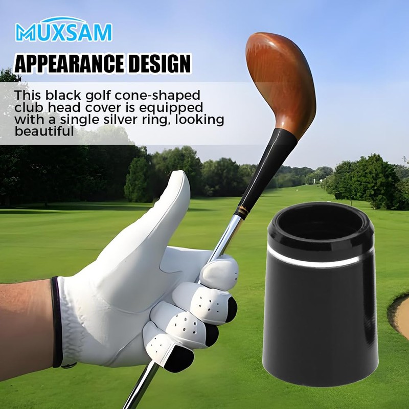 MUXSAM 10pcs .335 Black Golf Tapered Ferrules Compatible for Irons