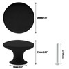 Unlorspy 12 Pcs Matte Black Round Kitchen Cabinet Knobs, 30mm/1.18