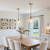 Island Pendant Lights for Kitchen, Clear Glass Pendant Light Fixtures,