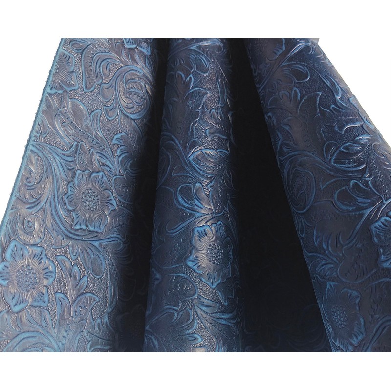 DOQN Bump Texture Genuine Leather Sheets Plain Geometric Pattern Printed