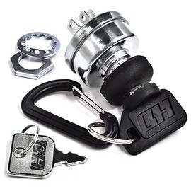HD Switch Starter Ignition Key Switch Replaces 25 099 02-S, 25 099 04-S Fits Kohler CH11 CH12.5 CH14 CH18 CH20 Engines & More - Ultimate Protection Upgrade w/2 Premium Keys & Free Carabiner