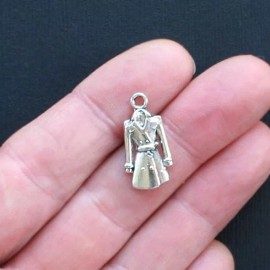 Unbranded 5 Coat Charms Antique Silver Tone 2 Sided Trench Coat - SC1446