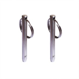 Pirhosigma 2 pcs Quick Release Pins 5/16"(8mm) Diameter 316 Stainless Steel Usable Length: 2-1/4"(57mm) Total Length 3.15"(80mm) for Bimini Top Marine Hardware