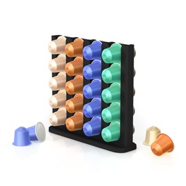 NewGround Designs Capsule Holder for Nespresso Capsules (40 Capsules) - Capsule Dispenser, Capsule Stand, Capsule Wall