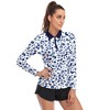 Plus Size Leopard Golf Polo Women Patterned Long Sleeve Golf