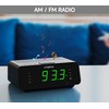 Alarm Clock with AM/FM Radio, 4-Level Dimmer, Snooze, Dual Alarms,