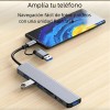 De Usb Hub 8 En 1 Azul Claro, 4 Puertos