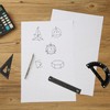 Mr. Pen- Graph Paper Pad 17"x11", 4x4 Quad-Ruled Graph Paper,