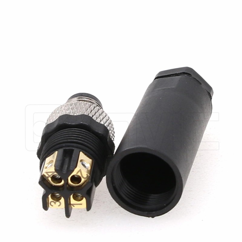 M8 4 Pin Female A Code Socket Industrial Circular Sensor