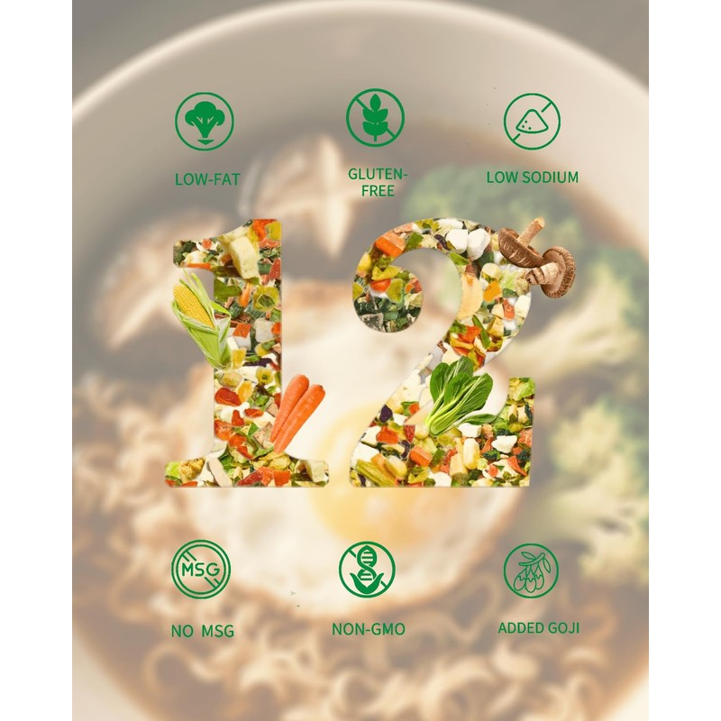 Dried Ramen Toppings Vegetable Mix 14oz, 12 Veggie Blend with