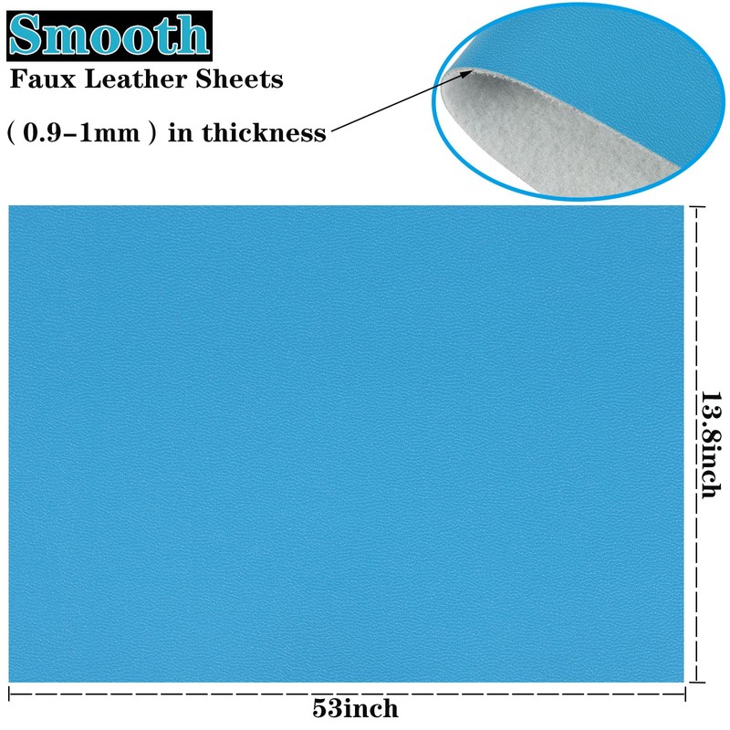 CDY Smooth Faux Leather Sheets 13.8"X53" Solid Color Faux Leather