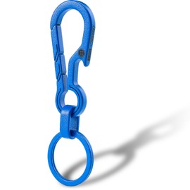 KeyUnity KM01 Titanium Key Ring, Key Ring Accessories with Bottle Opener, Pocket Clip, Quick Release Keychain for Men and Women, EDC Key Holder Carabiner (KD01)
