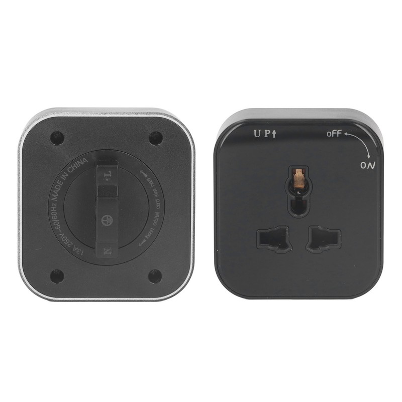 Square Track Adapter Surface Mounted Power Outlet Socket with Indicator