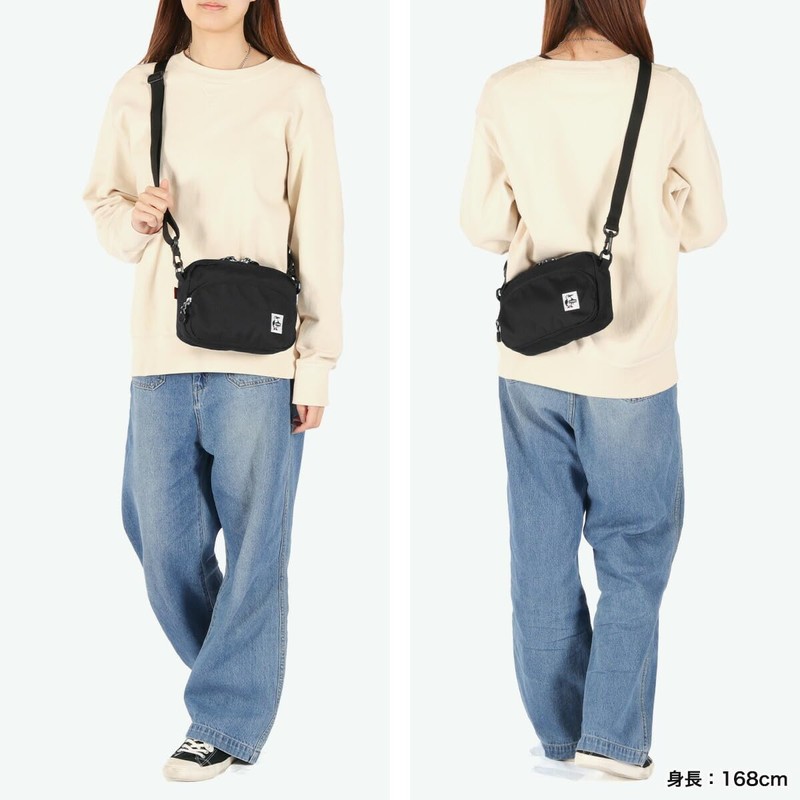 [Chums] Recycled Shoulder Pouch, Black, Free size