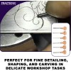 PRAZTECH 6pcs Graver with Wooden Handles | Engraver Tool Clock