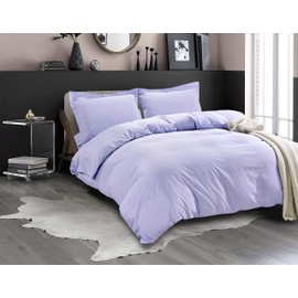 Elegant Comfort Luxury 3-Piece Duvet Cover Set - 1500 Premium Hotel Quality Microfiber Hotel Collection - Comforter Cover with Button Closure and Shams, King/California King, Lilac